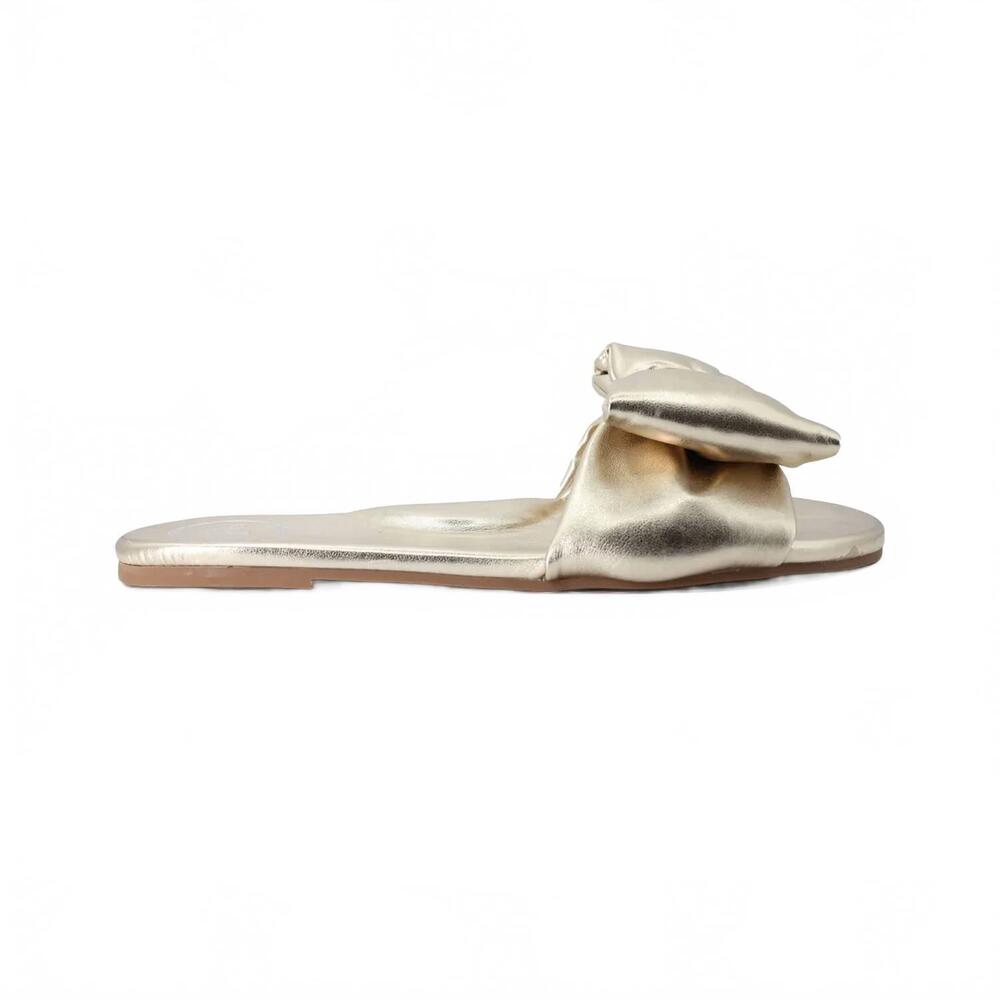 NEW SOLEI SEA women's rafie bow sandals in gold